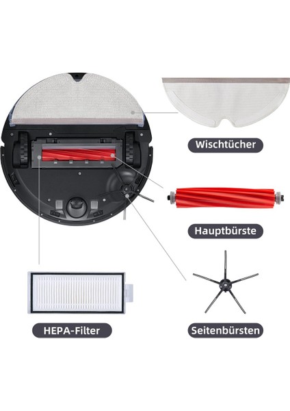 Yedek Rulo Fırça Yan Fırçalar + Q7MAX Q7MAX+ Robot Süpürge Aksesuarları Için Hepa Filtre (Yurt Dışından) fırsatları