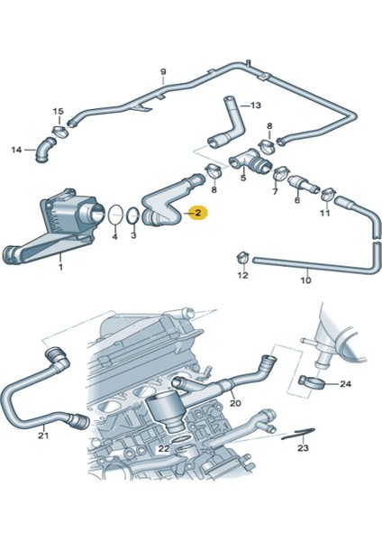 Audi A4 1999-2001 1.8 Adr Apt Arg Motor Hava Tahliye Borusu 058103213