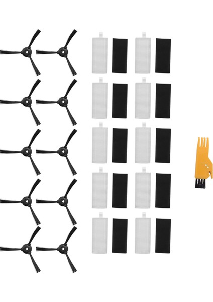 10 Filtre ve 10 Yan Fırça M201 T700 M520 M571 M501B M301 Robotlu Süpürge Yedek Aksesuarlar Kiti (Yurt Dışından)