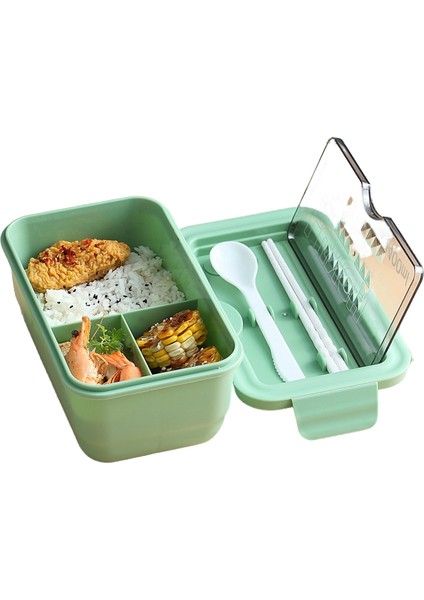 Mikrodalga Fırın Japon Tarzı Taşınabilir Plastik Üç Izgara Öğle Yemeği Kutusu Öğrenci Öğle Yemeği Kutusu (Yurt Dışından)