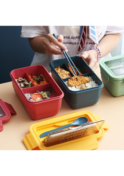 Mikrodalga Fırın Japon Tarzı Taşınabilir Plastik Üç Izgara Öğle Yemeği Kutusu Öğrenci Öğle Yemeği Kutusu (Yurt Dışından) fiyatları