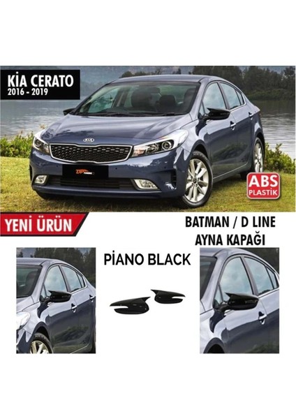 Pnd Kia Cerato Batman - Yarasa Ayna Kapağı (Piano Black) 2016-2019