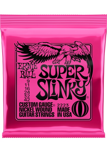 Ernie Ball P02223 Super Slinky 09-42 Elektro Gitar Teli