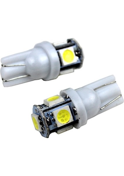 LED Ampul Dipsiz T10-5SMD Beyaz 2'li Set 24V / LAAM638