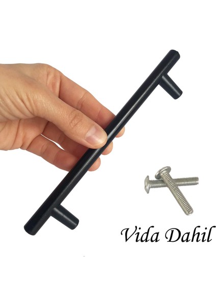 Boy Kulp Siyah 128 mm Kulp Mobilya Mutfak Dolabı Çekmece Dolap Kapak Kulpu Kulbu Metal Kulpları
