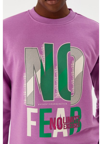 Erkek Sweatshirt Mor M500238