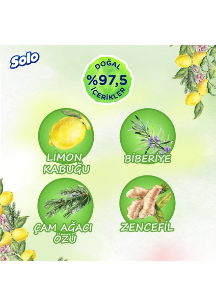 Doğal Hijyen Limon & Biberiye Islak Mendil 12'li 600 Yaprak