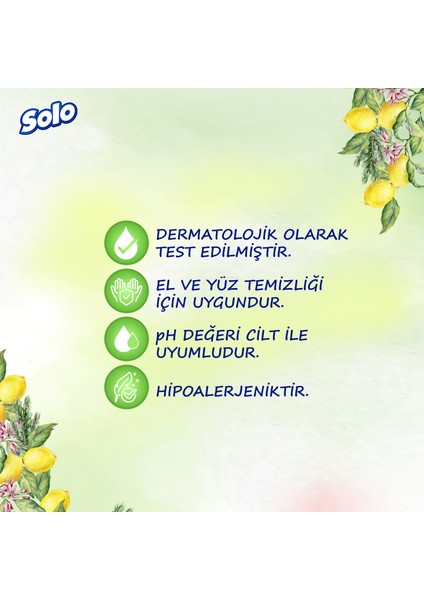 Doğal Hijyen Limon & Biberiye Islak Mendil 12'li 600 Yaprak