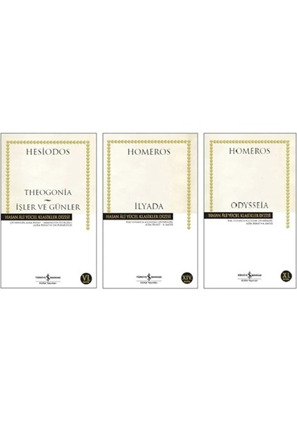 Yunan Mitolojisi 3 Kitap Set- Homeros - Orjinalkitap/ Ilyada - Odysseia-  Theogonia