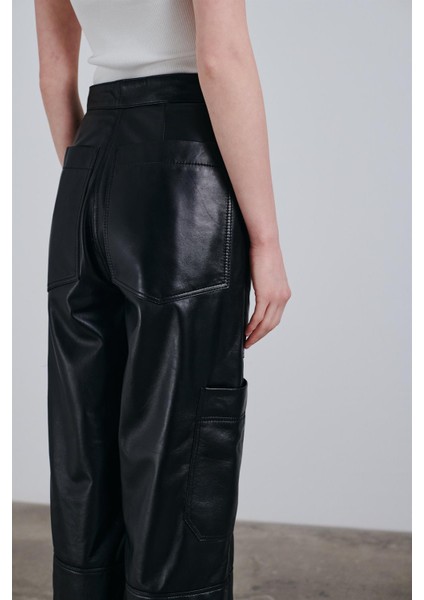 Rosa Deri Kargo Pantolon Siyah fırsatları