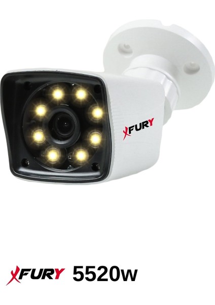 2 Kameralı 5mp Lens 1080P 2mp Color Görüntü 8 Warm LED Gece Görüş Fullhd Güvenlik Kamera 5525W 500GB