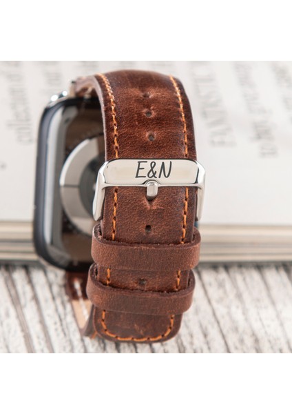 Apple Watch Deri Kordon 42MM 44MM 45MM 49MM 3 / 4 / 5 / 6 / Se / 7 / 8 / 9 Ultra Ultra 2 Deri Kayış Kahve fiyatları