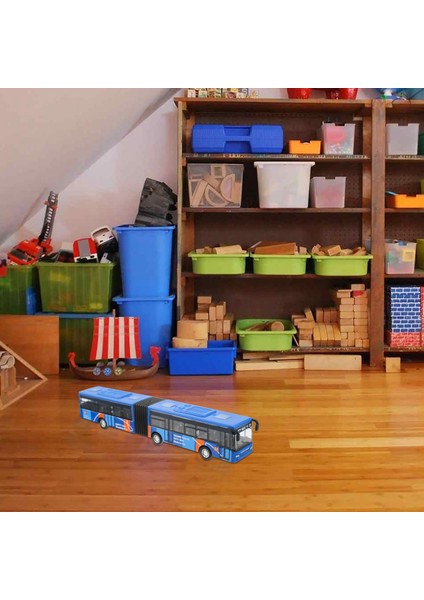 Çocuk Döküm Model Araç Servis Otobüsü Araba Oyuncaklar Küçük Bebek Geri Çekin Oyuncaklar Mavi (Yurt Dışından) fırsatları