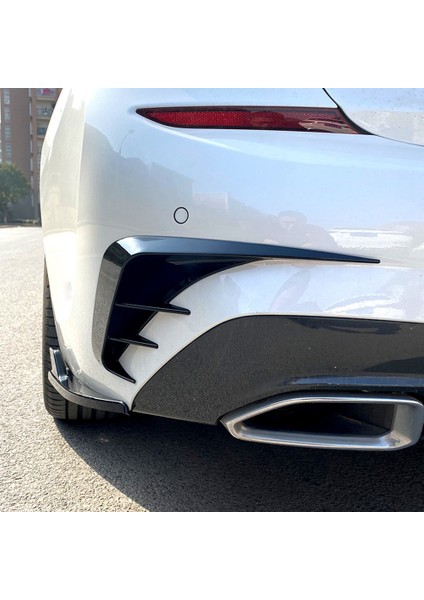 G20 Arka Tampon Altı Spoyler Yan Hava Firar Çıkışı Kapak Trim -Bmw 3 Serisi G20 M Spor 320I 325I 330I Parlak Siyah (Yurt Dışından) indirimleri