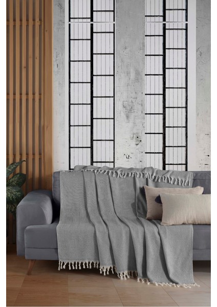 Natural Koltuk Örtüsü | Koltuk Şalı 180X220 Pamuk