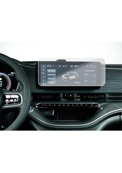 Fiat 500E Elektrikli Mat Ekran Koruyucu 10.25 Inç Multimedya Şeffaf
