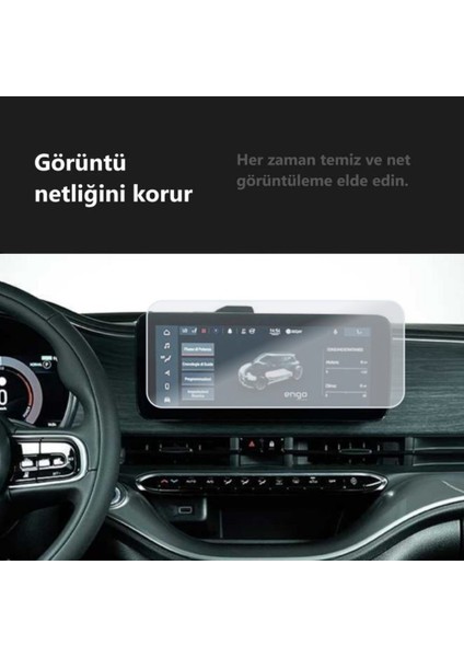 Fiat 500E Elektrikli Mat Ekran Koruyucu 10.25 Inç Multimedya Şeffaf modelleri