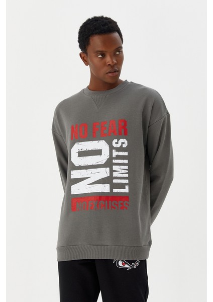 Erkek Sweatshirt Gri M500233 fiyatları