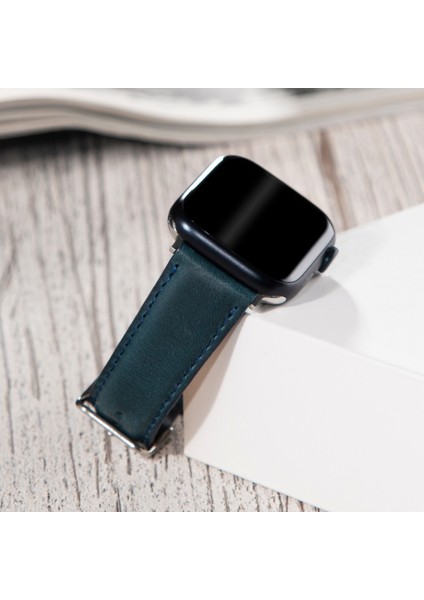 Apple Watch Deri Kordon 42MM 44MM 45MM 49MM 3 / 4 / 5 / 6 / Se / 7 / 8 / 9 Ultra Ultra 2 Mavi Deri Kayış modelleri