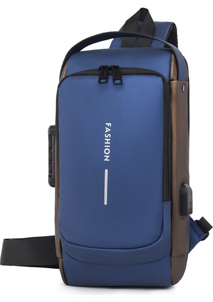 Erkek Çapraz Çantası Göğüs Çantası Omuz Çantası Eğlence Spor Parası Küçük Sırt Çantası Çok Fonksiyonlu Çapraz Erkek Çantası Şifre Kilidi (Yurt Dışından)