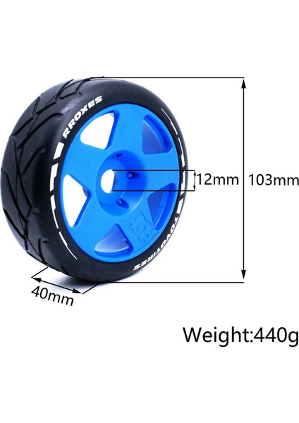 103MM 1/8 Ölçekli Rc Off Road Buggy Lastikleri Tekerlek 17MM Hex Arrma Redcat Takımı Losi Kyosho Vrx Hpı Wr8 Hsp Hobao, Beyaz (Yurt Dışından)