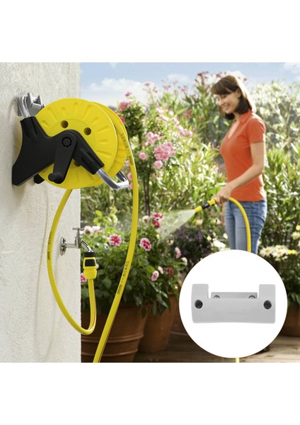 2 Adet Bahçe Hortumu Makarası Tutucu Pvc Duvara Monte Bahçe Hortumu Askı Boru Tutucu 8 Adet Genişleme Vidaları (Yurt Dışından)