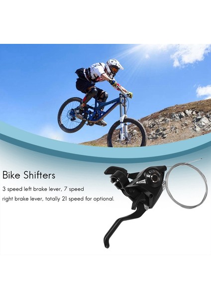 2 Adet Mtb Bisiklet Shifters EF51-7 3x7 21 Hız Mtb Bisiklet Bisiklet Sol Sağ Bisiklet Kolları Attırıcı Fren Kolu Vites Seti (Yurt Dışından)