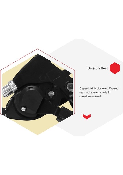 2 Adet Mtb Bisiklet Shifters EF51-7 3x7 21 Hız Mtb Bisiklet Bisiklet Sol Sağ Bisiklet Kolları Attırıcı Fren Kolu Vites Seti (Yurt Dışından)