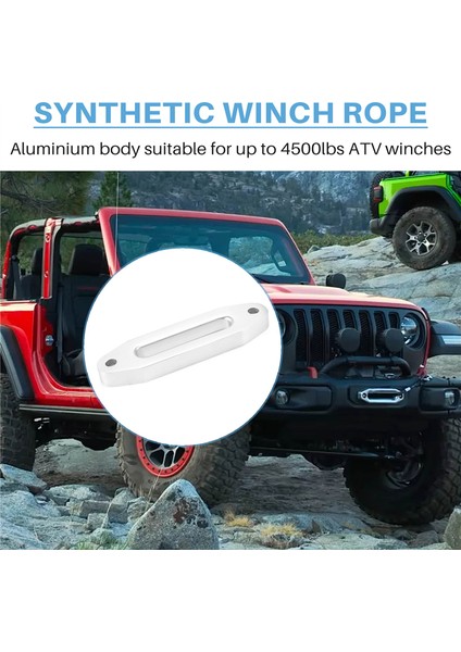 125MM 4000LBS Evrensel Krom Kütük Alüminyum Hawse Fairlead Sentetik Montajlı Vinç Halatı 15000LBS Suv Atv Utv Için (Yurt Dışından) indirimleri