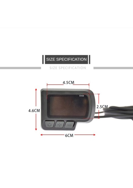 24V 36V 48V Elektrikli Bisiklet EN06 Ekran Sm/su Geçirmez 5pin Fiş LCD Ekran Ebike Parçaları Için (Yurt Dışından)