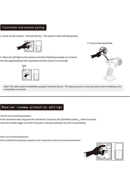 Ga-4h-Tx Tx4 2.4 Ghz 4ch Radyo Sistemi Verici Denetleyici Uzaktan Kumanda W/alıcı Rc Araba Tekne Tankı Paletli (Yurt Dışından) fiyatları