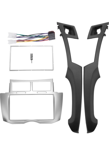 2 Din Araba Stereo Çerçeve Trim Kiti Toyota Yaris Vitz Platz 2005-2011 Için Dashboard DVD Oynatıcı Kurulum Çerçeve Fasyalar (Yurt Dışından)