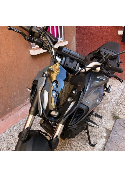 Motosiklet Ön Cam Ön Cam Hava Rüzgar Deflektörü 2021 Yamaha Mt-07 MT07 mt 07 MT07 Siyah (Yurt Dışından)