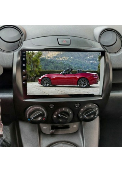 9 Inç 2dın Araba Dashboard Çerçeve DVD Navigasyon Paneli Çerçeve Radyo Ses Paneli Kablo Demeti ile Mazda 2 Demio 2007-2014 Için (Yurt Dışından)