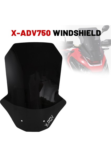Siyah Motosiklet Ön Cam Ön Cam Fit Honda X-ADV750 Xadv 750 2017-2020 X-Adv 750 2018 2019 Vizör Saptırıcı (Yurt Dışından)
