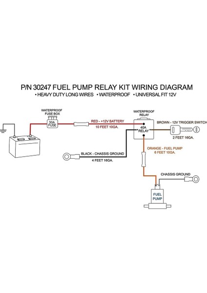 Evrensel 12 V Elektrikli Yakıt Pompası Röle Kiti Su Geçirmez Röle Yakıt Pompası Kablo Demeti ile 5 Pin Spdt (Yurt Dışından) modelleri