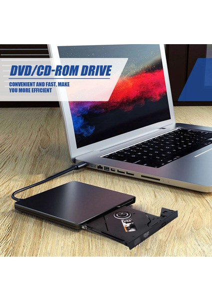 USB 2.0 Taşınabilir Harici Ultra Hızlı Cd-Rom DVD Oynatıcı Dizüstü Bilgisayar Masaüstü Için Sürücü Desteği (Yurt Dışından) fiyatları