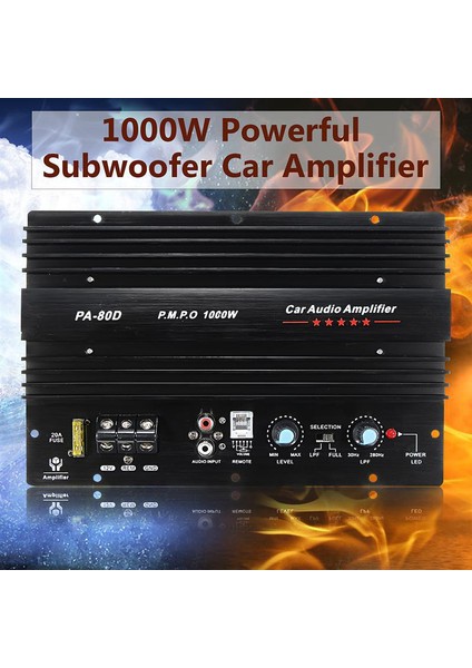 12V 1000W Araç Ses Yüksek Güç Amplifikatörü Amp Kurulu Güçlü Subwoofer Bas Amp PA-80D (Yurt Dışından) indirimleri