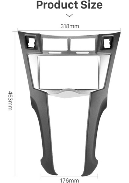 2 Din Araba Radyo Stereo Çerçeve Trim Kiti Toyota Yaris Vitz Platz 2005-2011 DVD Oynatıcı Kurulum Çerçevesi (Yurt Dışından) fiyatları