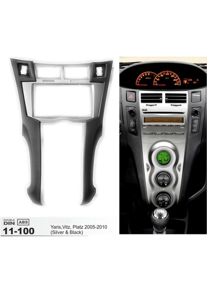2 Din Araba Radyo Stereo Çerçeve Trim Kiti Toyota Yaris Vitz Platz 2005-2011 DVD Oynatıcı Kurulum Çerçevesi (Yurt Dışından) modelleri