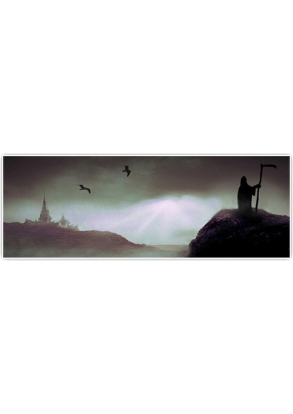 Grim Reaper Darkness Kamyon Jeep Suv Pikap 3D Arka Cam Çıkartma Dekor Arka Cam Posteri 53.1X14.2 Inç (Yurt Dışından)