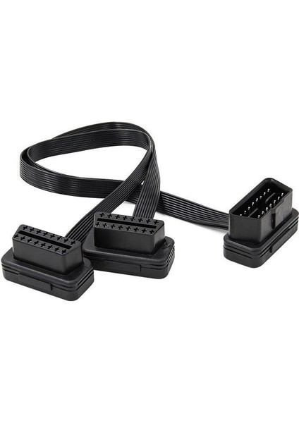 Obdıı Uzatma Çift Konnektör Y Splitter Obd Obd2 16PIN Erkek - Dişi Bağlantı Düz + Ince ELM327 Için (Yurt Dışından)