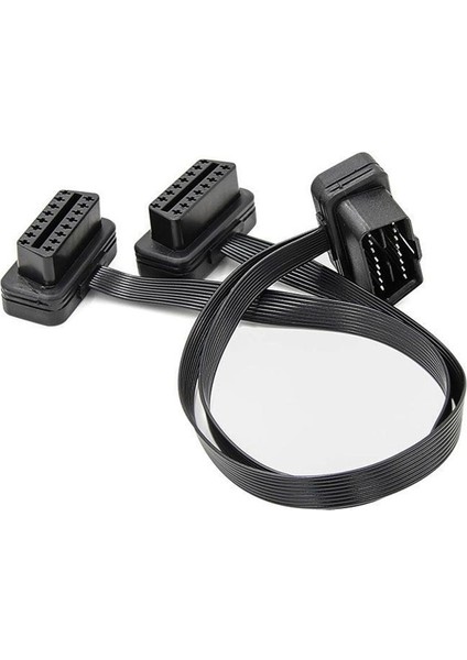 Obdıı Uzatma Çift Konnektör Y Splitter Obd Obd2 16PIN Erkek - Dişi Bağlantı Düz + Ince ELM327 Için (Yurt Dışından)