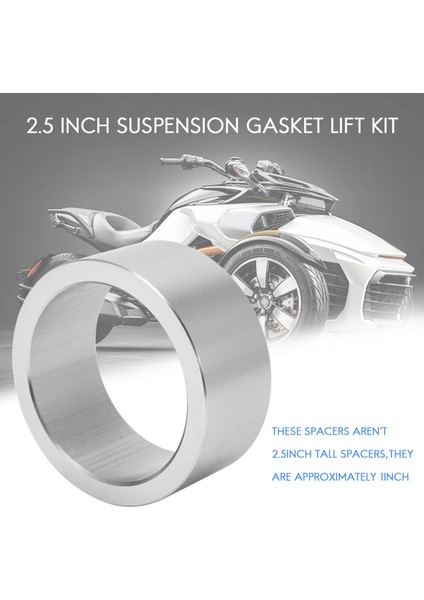 2.5 Inç Süspansiyon Spacer Kaldırma Kiti Alüminyum Paspayı Can Am Bombardier Outlander 400 500 650 800 Atv Gümüş (Yurt Dışından)