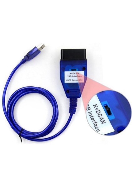 Tam Çip-Bmw Inpa K + Can FT232RQ Çip USB Teşhis Arayüzü Inpa Mavi Anahtarlı (Yurt Dışından)