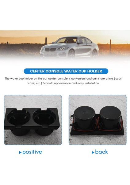 Araba Merkezi Konsol Su Bardağı Tutucu Içecek Şişesi Tutucu Para Tepsisi Bmw 3 Serisi E46 318I 320I 98-06 51168217953 Siyah (Yurt Dışından) fırsatları