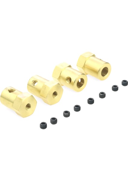 4 Adet 5mm Ila 12MM Pirinç Birleştirici Tekerlek Göbeği Altıgen Adaptör Wpl B14 B16 C14 C24 Mn D90 D91 MN99S Rc Araba Yükseltme Parçaları (Yurt Dışından)