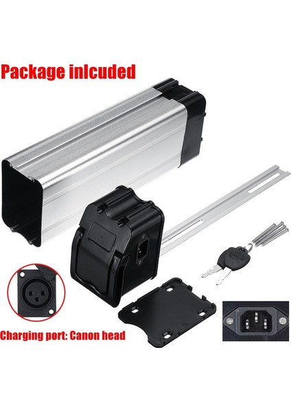 Elektrikli Bisiklet Plastik Lityum Pil Kutusu 36V/48V/60V Büyük Kapasiteli 18650 Tutucu Kılıf Bisiklet Aksesuarları, Canon Kafa (Yurt Dışından) modelleri