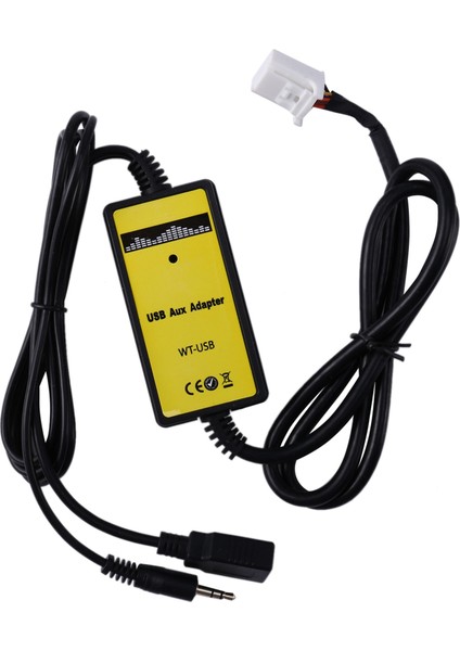 6 + 6pın Araba Radyo Dijital USB Mp3 Arayüzü CD Değiştirici Adaptörü 3.5mm Aux Girişi ile Toyota Lexus Corolla Serisi Için (Yurt Dışından)