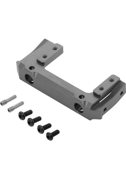 Alüminyum Alaşımlı Ön Tampon Montaj Servo Standı 1/10 Rc Paletli Eksenel SCX10 Iı 90046 90047 Yükseltme Parçaları, Titanyum (Yurt Dışından)